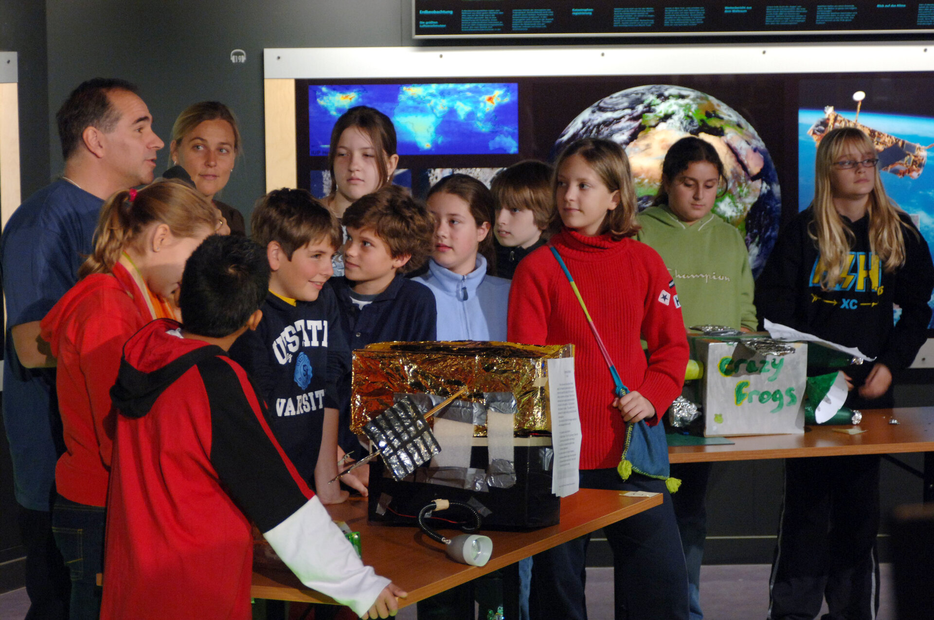 Philippe Willekens speaks to the pupils at Space Expo