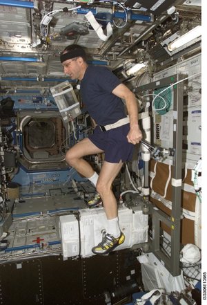 Using the exercise bike to counteract physiological effects of spaceflight