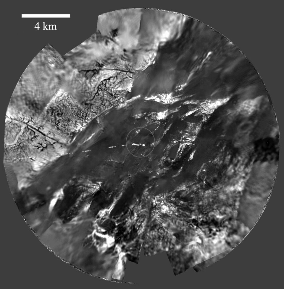 DISR view of Titan’s surface from 8 kilometres altitude