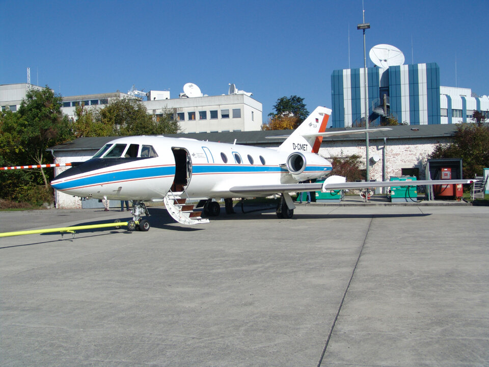 DLR's Falcon research aircraft before the A2D test flights