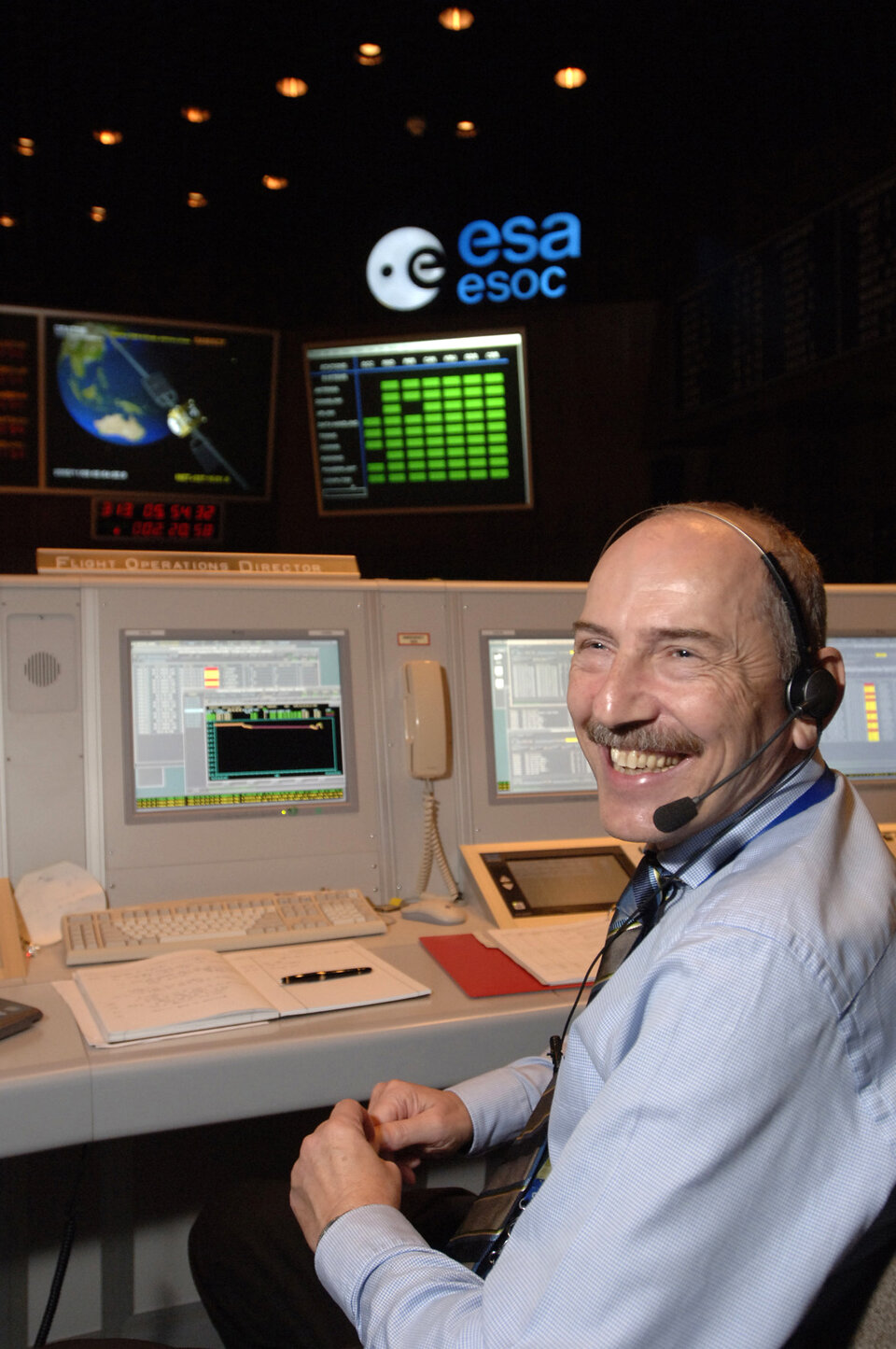 Flight Director Manfred Warhaut on console in 2006