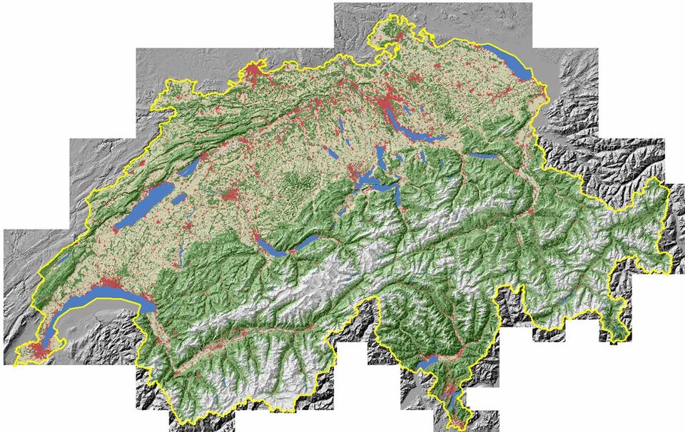 Land use map for Switzerland