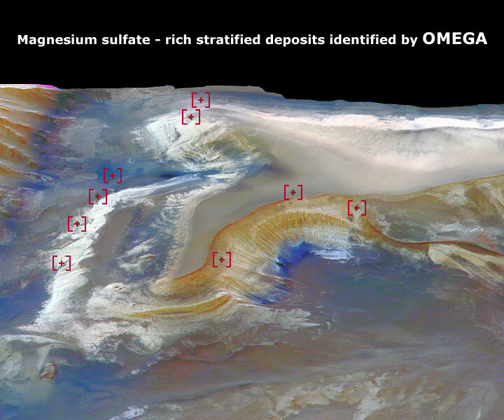 Het meetinstument OMEGA verzamelde gegevens over het oppervlak van Mars