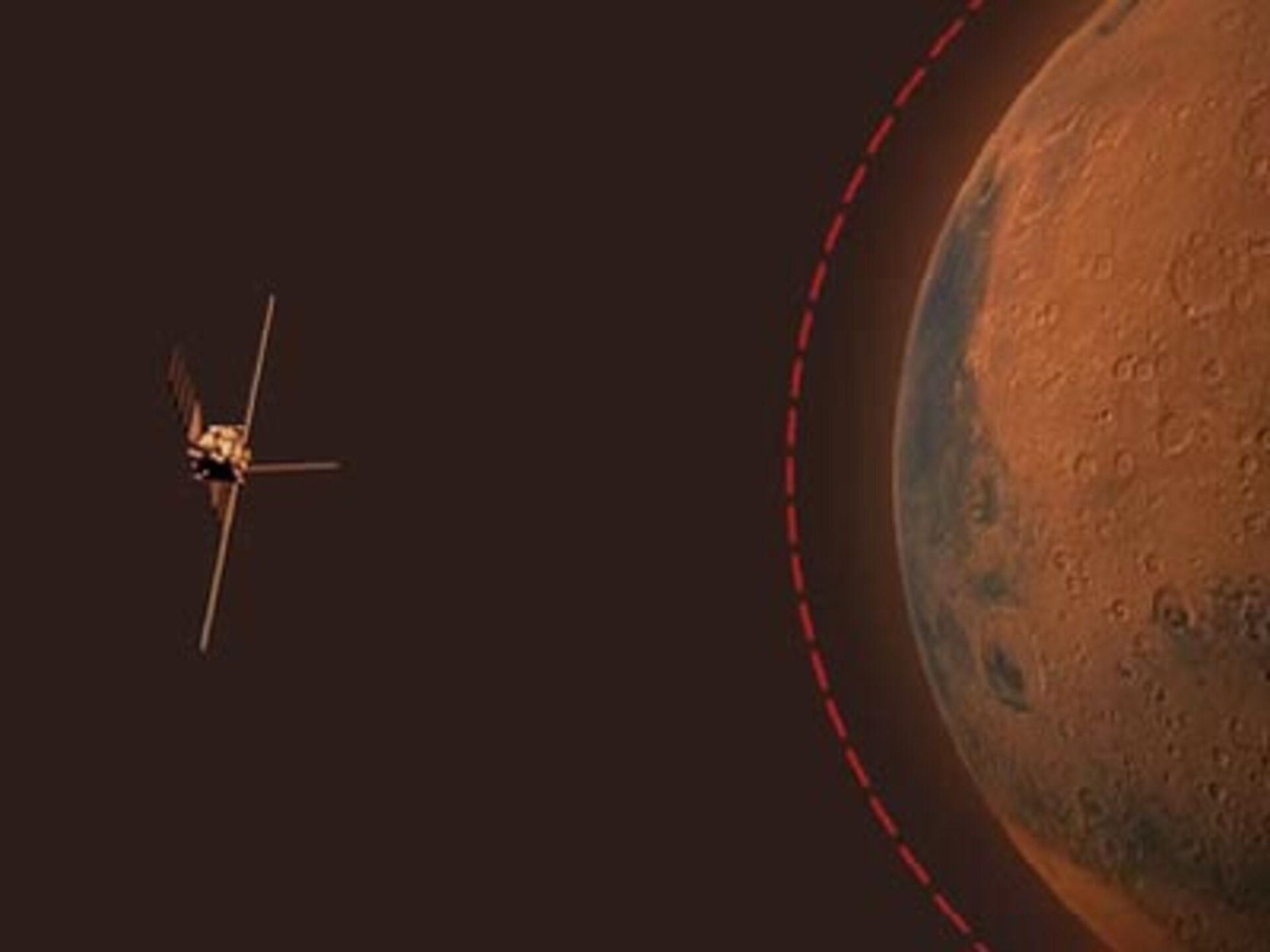 MARSIS kan structuren en lagen ónder het oppervlak van Mars bloot leggen