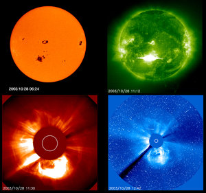 SOHO peers right into the Sun - different instruments