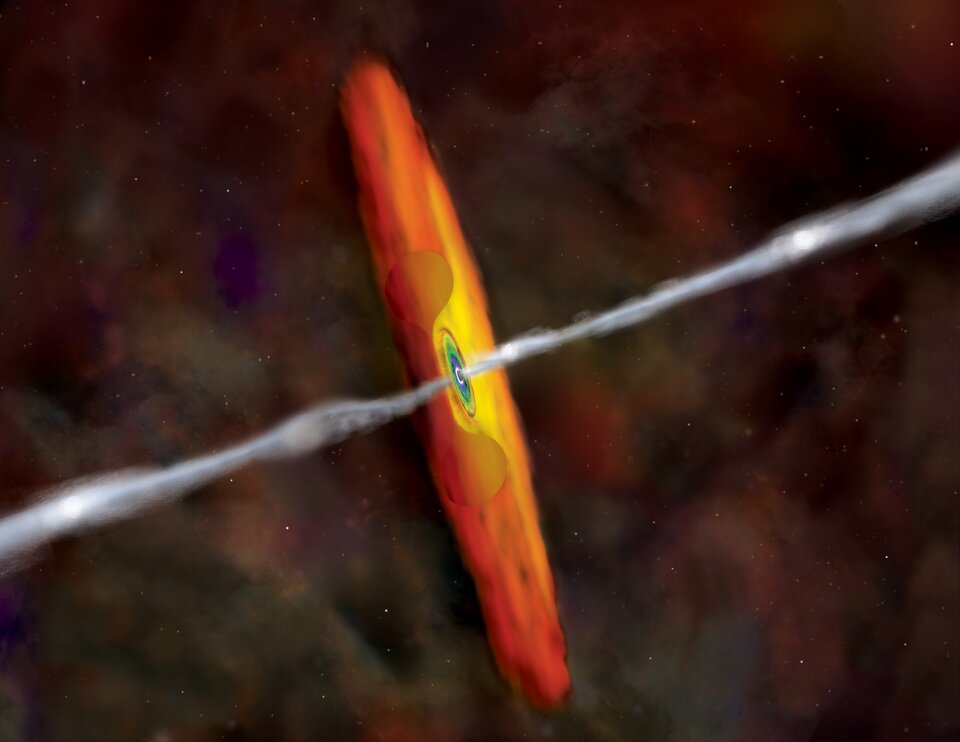 Disque d'accrétion autour d'un trou noir supermassif