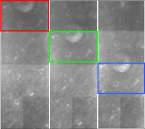 Illustrating the SMART-1 'push-broom' imaging mode