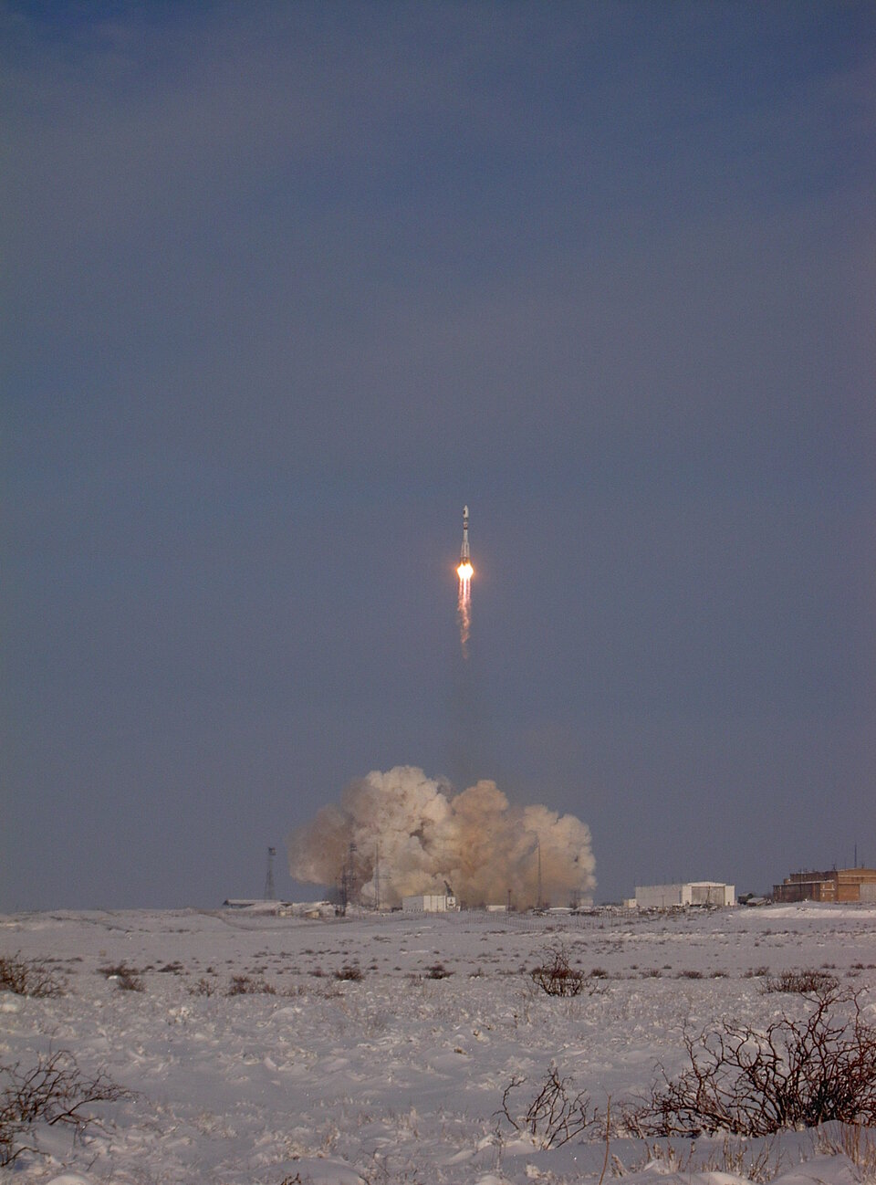 Start rakety Sojuz s družicí GIOVE-A.