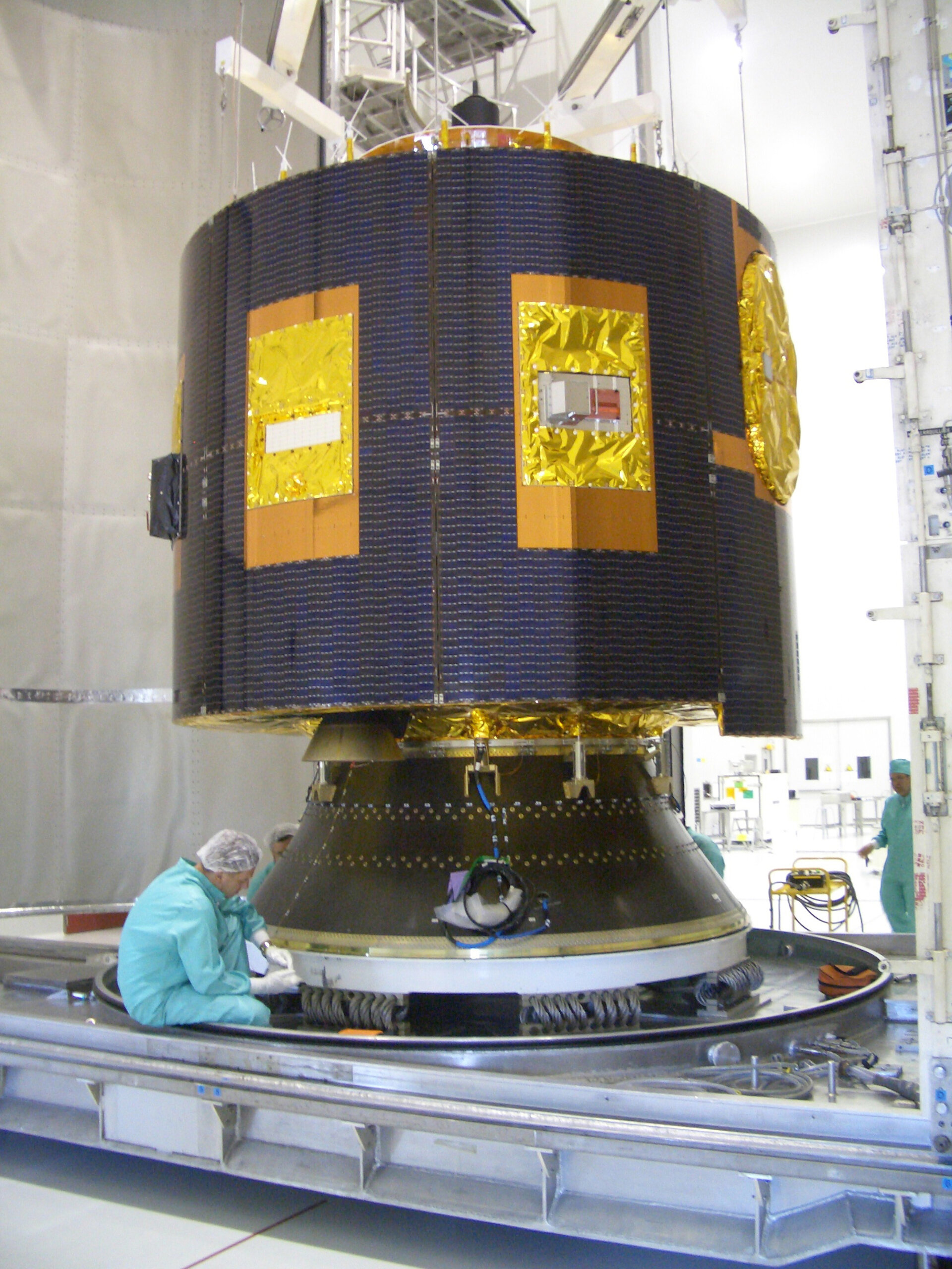 MSG-2 installation on the payload transport container