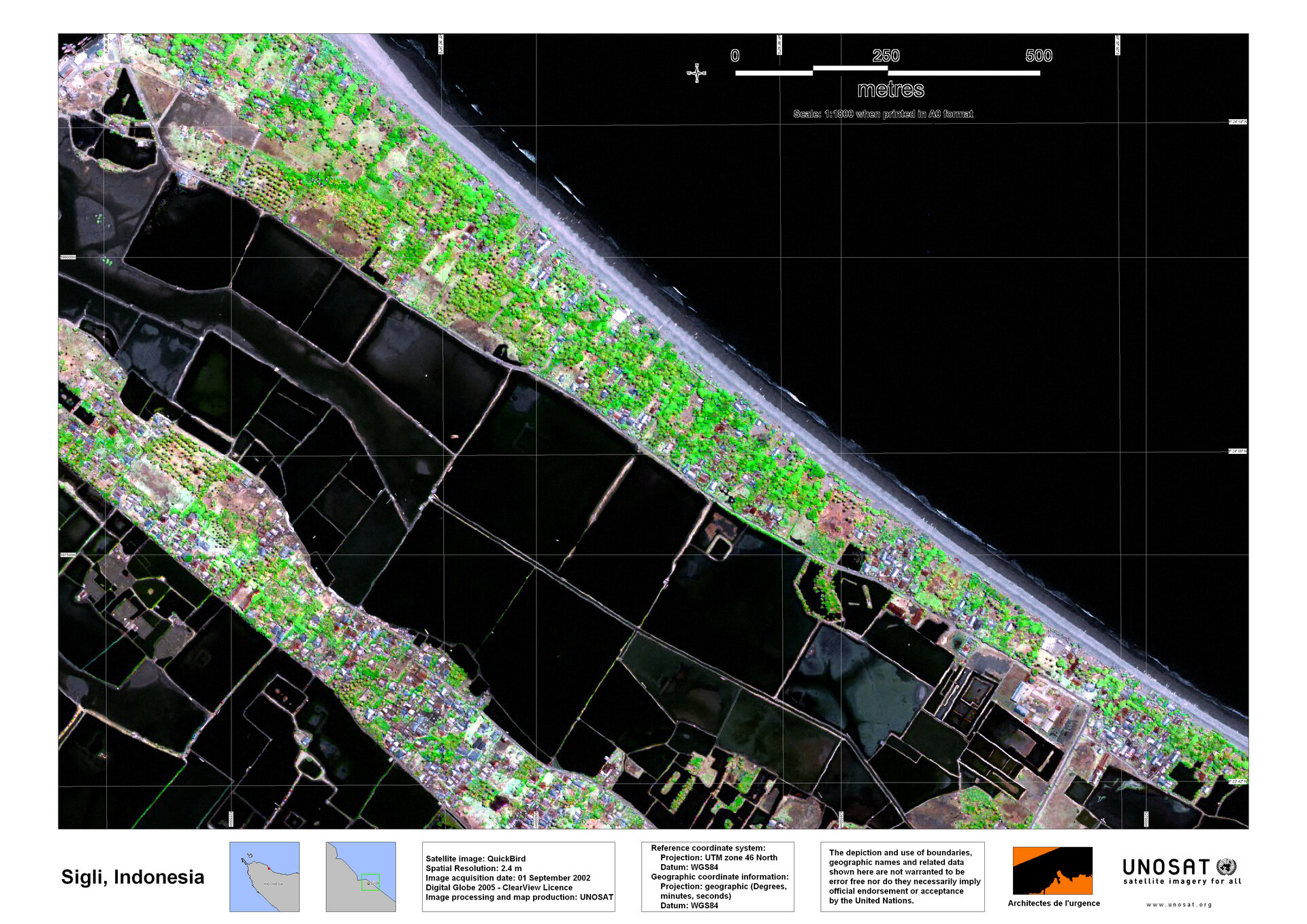 Sigli satellite image used by Emergency Architects