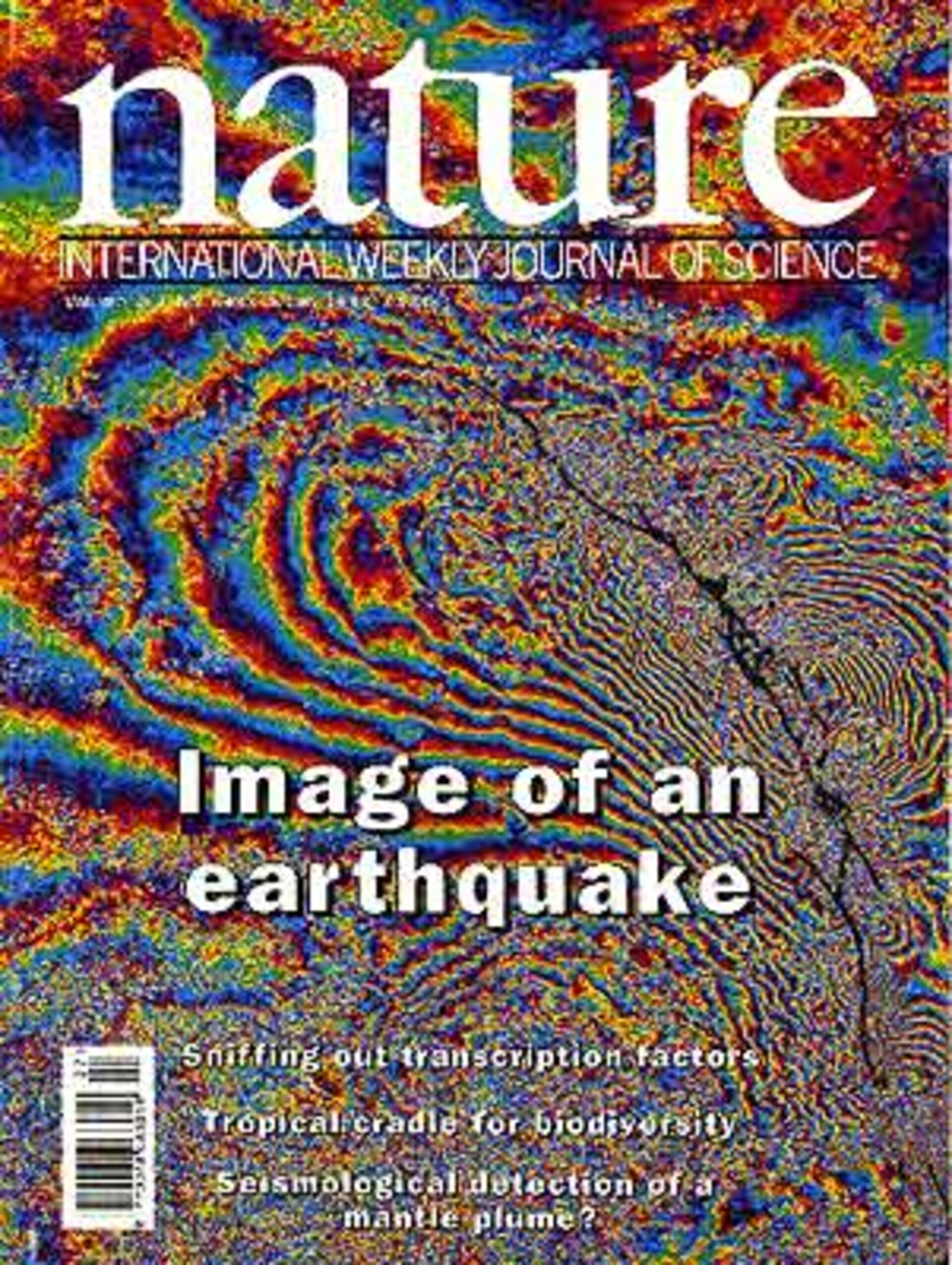 InSAR makes a Nature cover