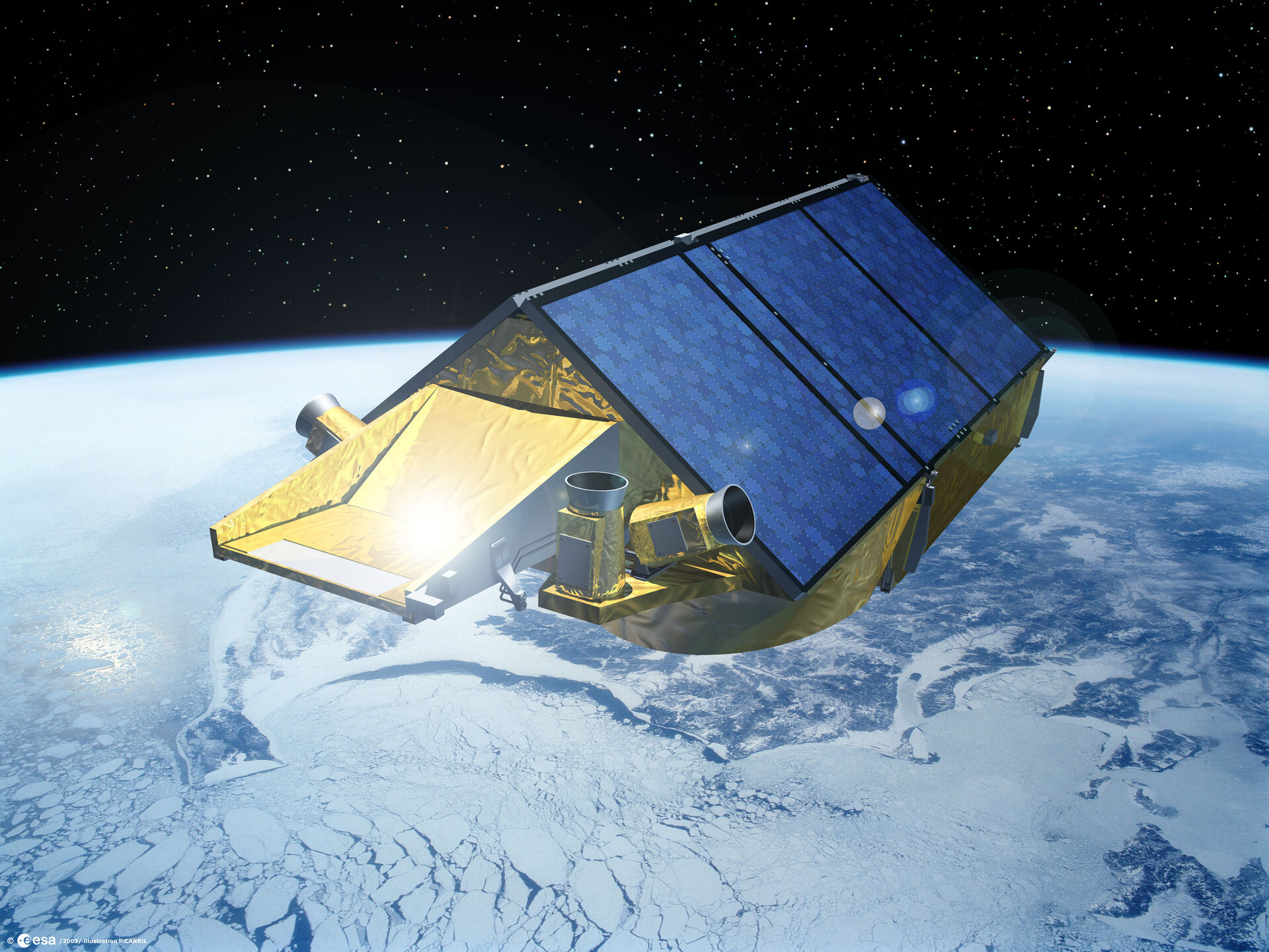 Cryosat-2 heeft dezelfde missiedoelen als zijn voorganger