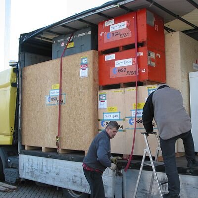 Loading ERA training equipment on to the truck