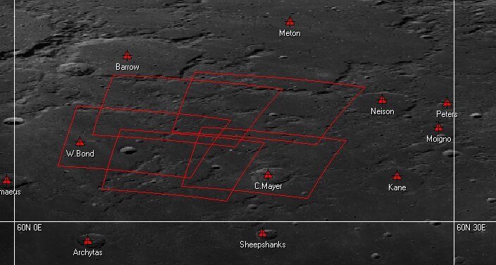 Areas of AMIE's observations