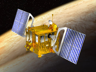 Artist’s view of ESA's Venus Express probe in orbit around Venus