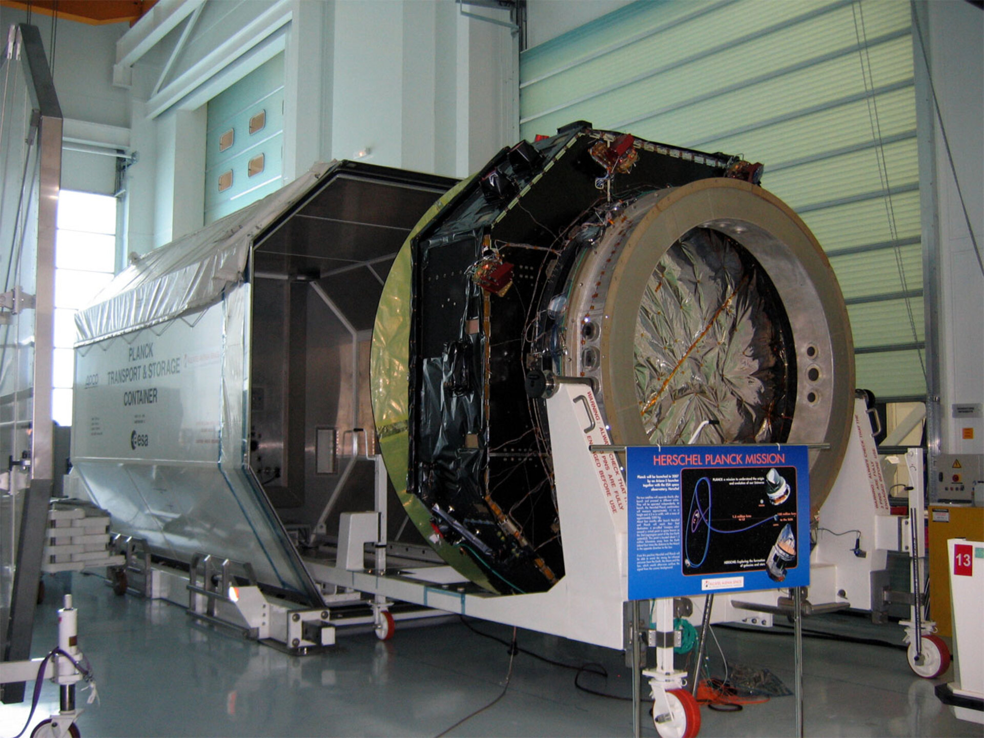 Mise en conteneur de l'observatoire Planck
