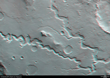 3D anaglyph view of the Nanedi Valles valley