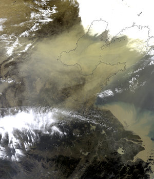 Beijing blanketed in dust