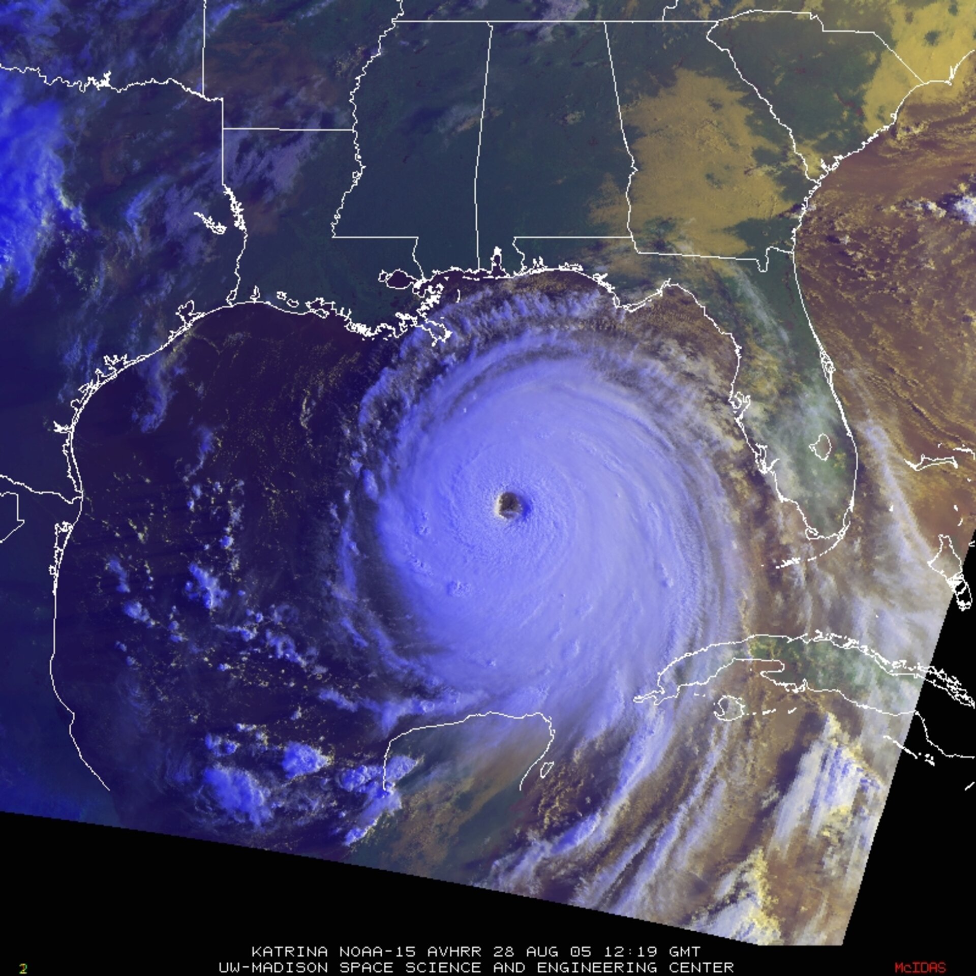 Hurricane Katrina, 28 August 2005