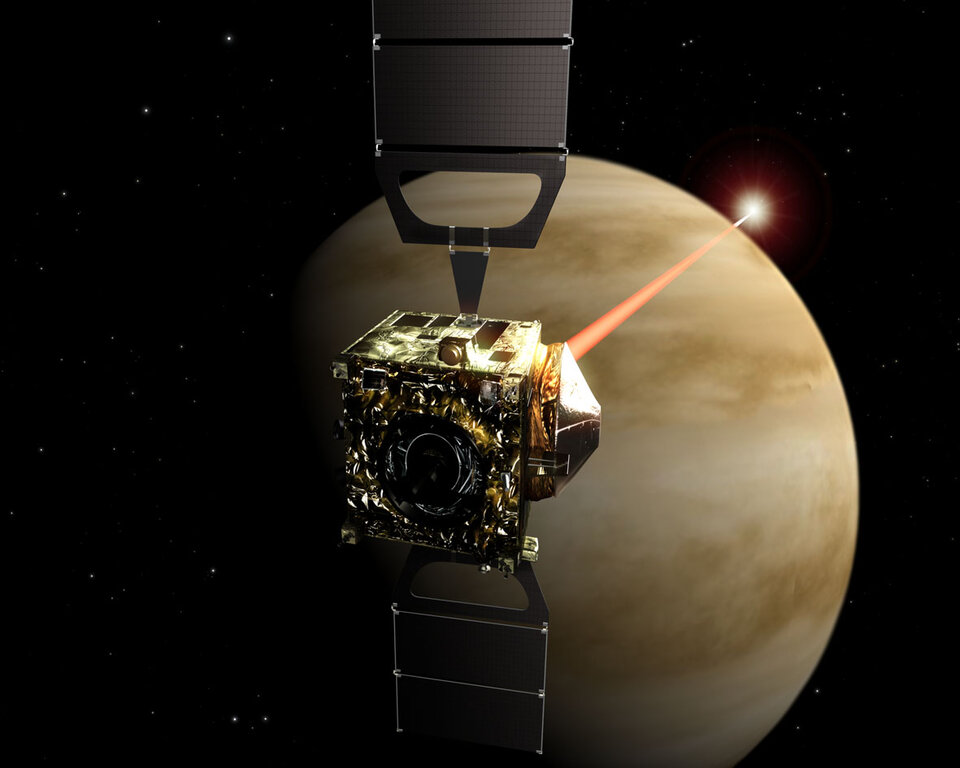 Impressie van de steroccultatietechniek bij Venus