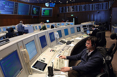 Hauptkontrollraum ESA/ESOC in Darmstadt