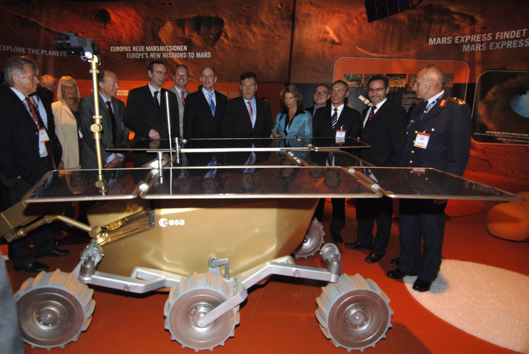 ExoMars on display in the space pavilion at ILA
