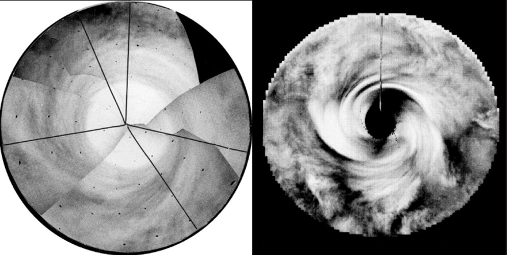 Mariner 10 and Pioneer Venus views of Venus south pole