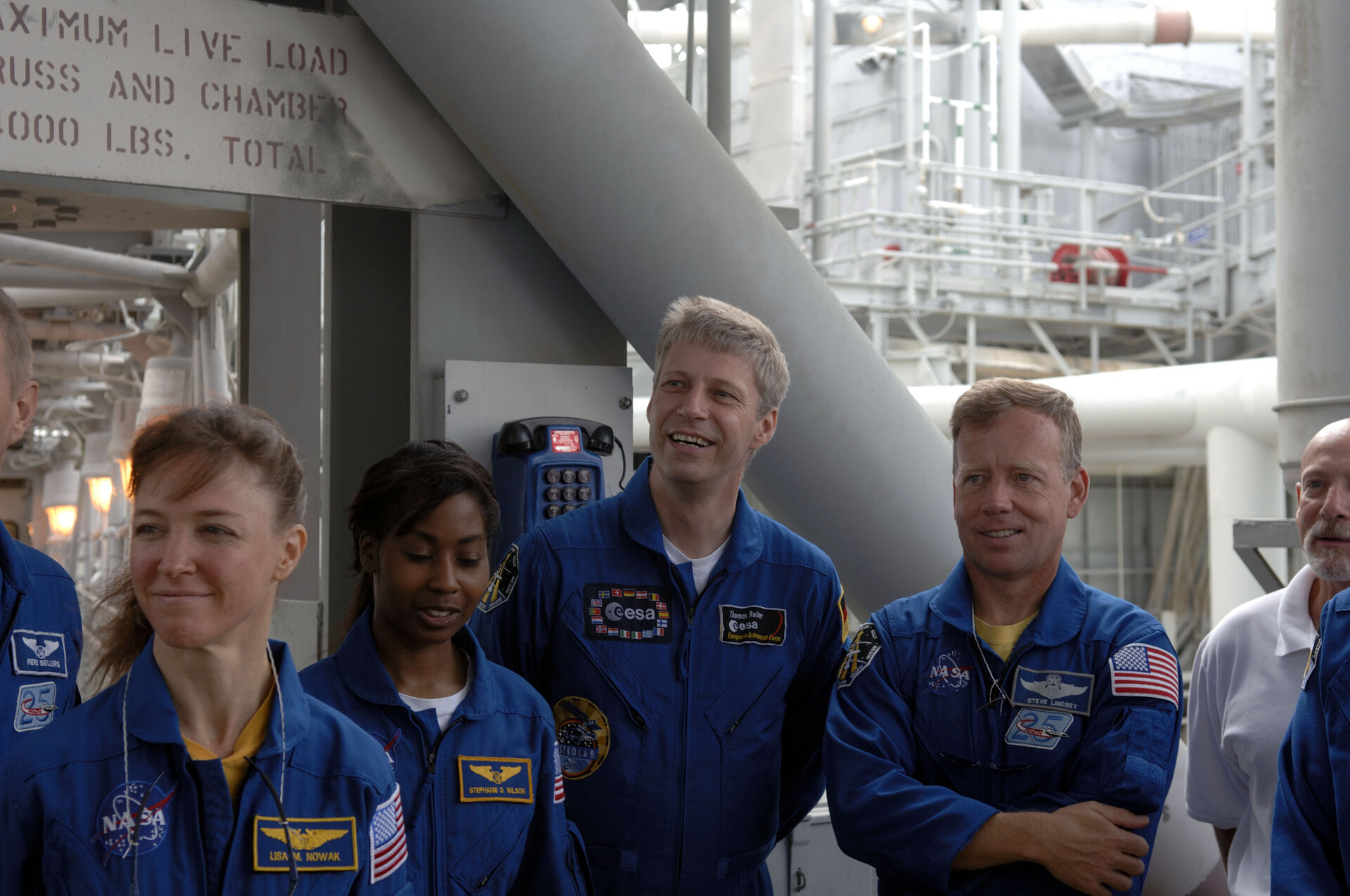 STS-121 crew visit Launch Pad 39B