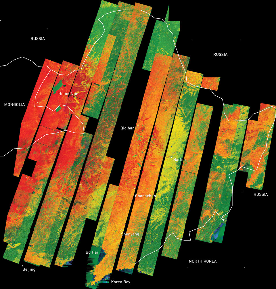 A mosaic of Northeast China based on ERS-1 and -2 combined data