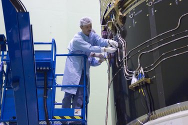 Automated Transfer Vehicle (ATV) in the acoustic test facility (LEAF)