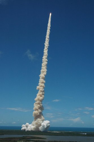 Space Shuttle Discovery lifts off