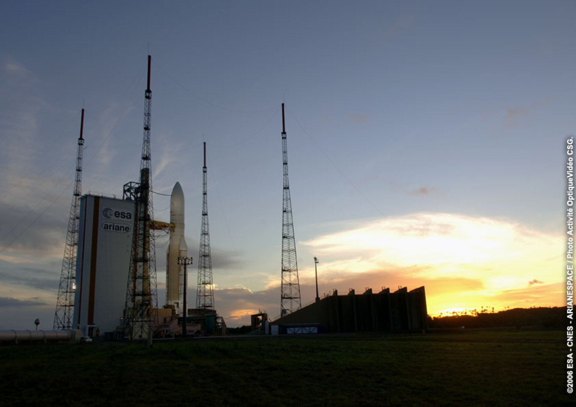 Ariane 5 ECA on launch pad<br> 