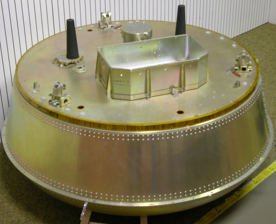 Engineering model of Huygens' aft cover