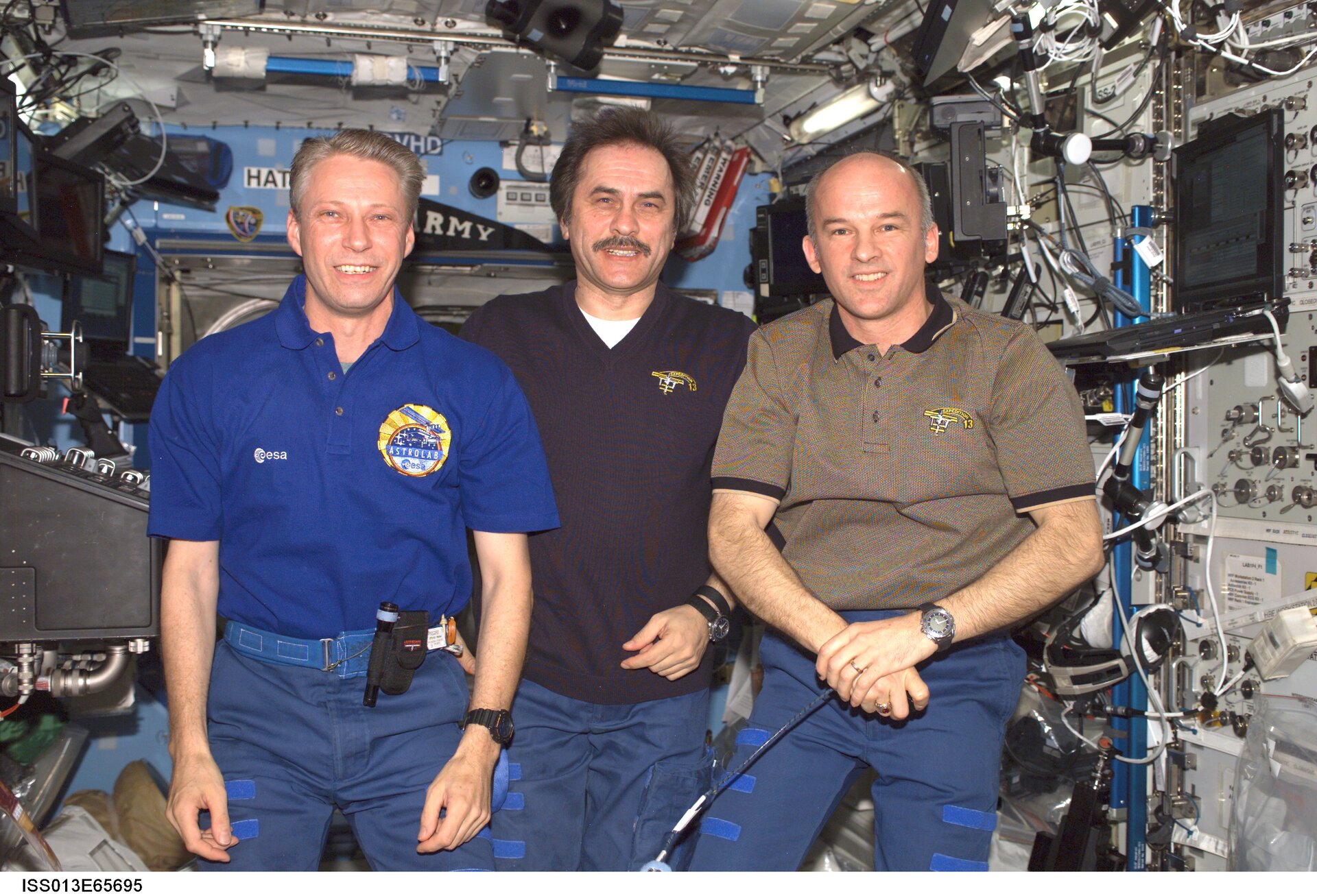 Expedition 13-Crew: Thomas Reiter, Pavel Vinogradov und Jeff Williams