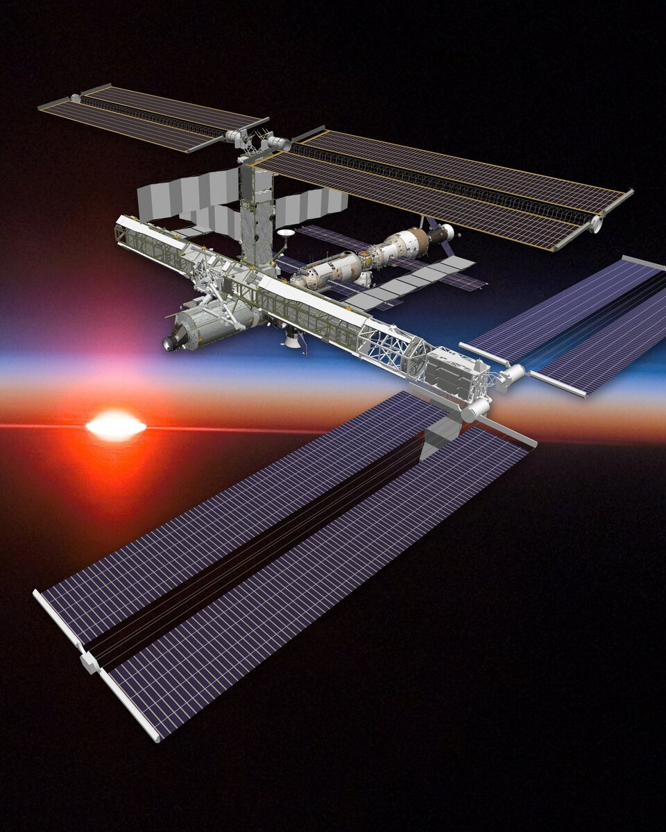 Die Internationale Raumstation ISS im Orbit