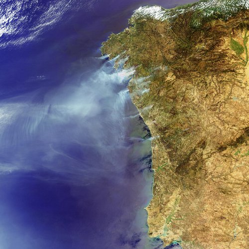 Raging fires across Spain and Portugal