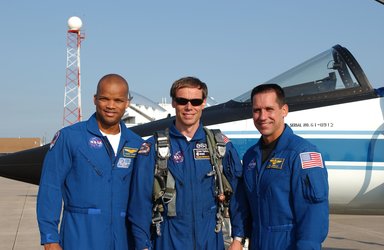 Robert Curbeam, Christer Fuglesang and William Oefelein