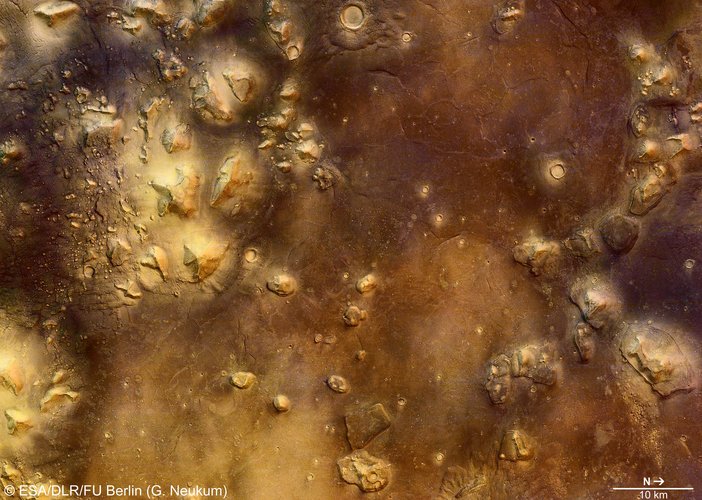 Cydonia region, colour image