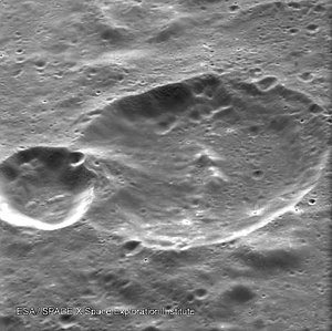 Double crater on the Moon
