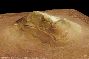 'Face on Mars' in Cydonia region, perspective