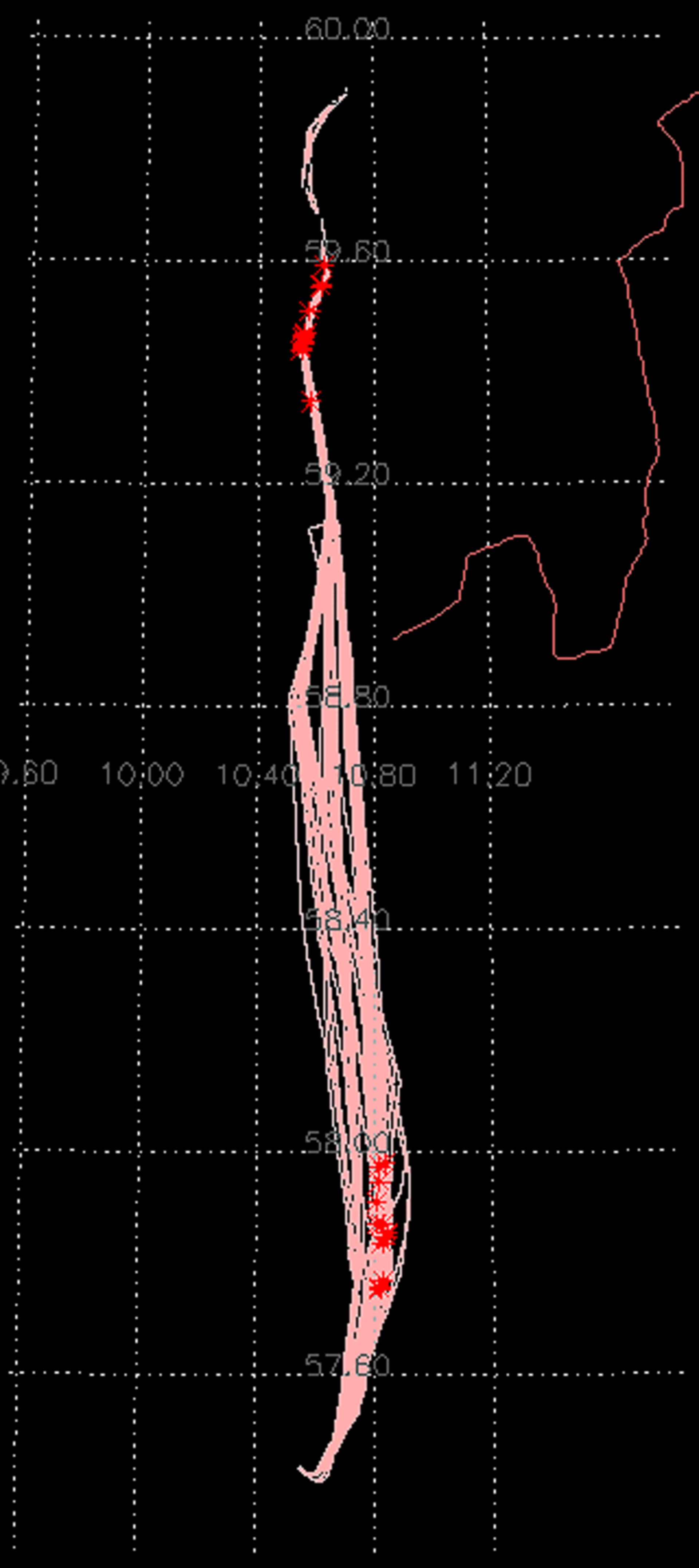 MS Color Festival track showing AATSR overpasses for July 2006