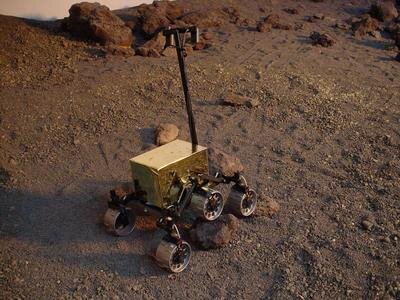 The EXOMADER Rover in the Automation and Robotics Labs