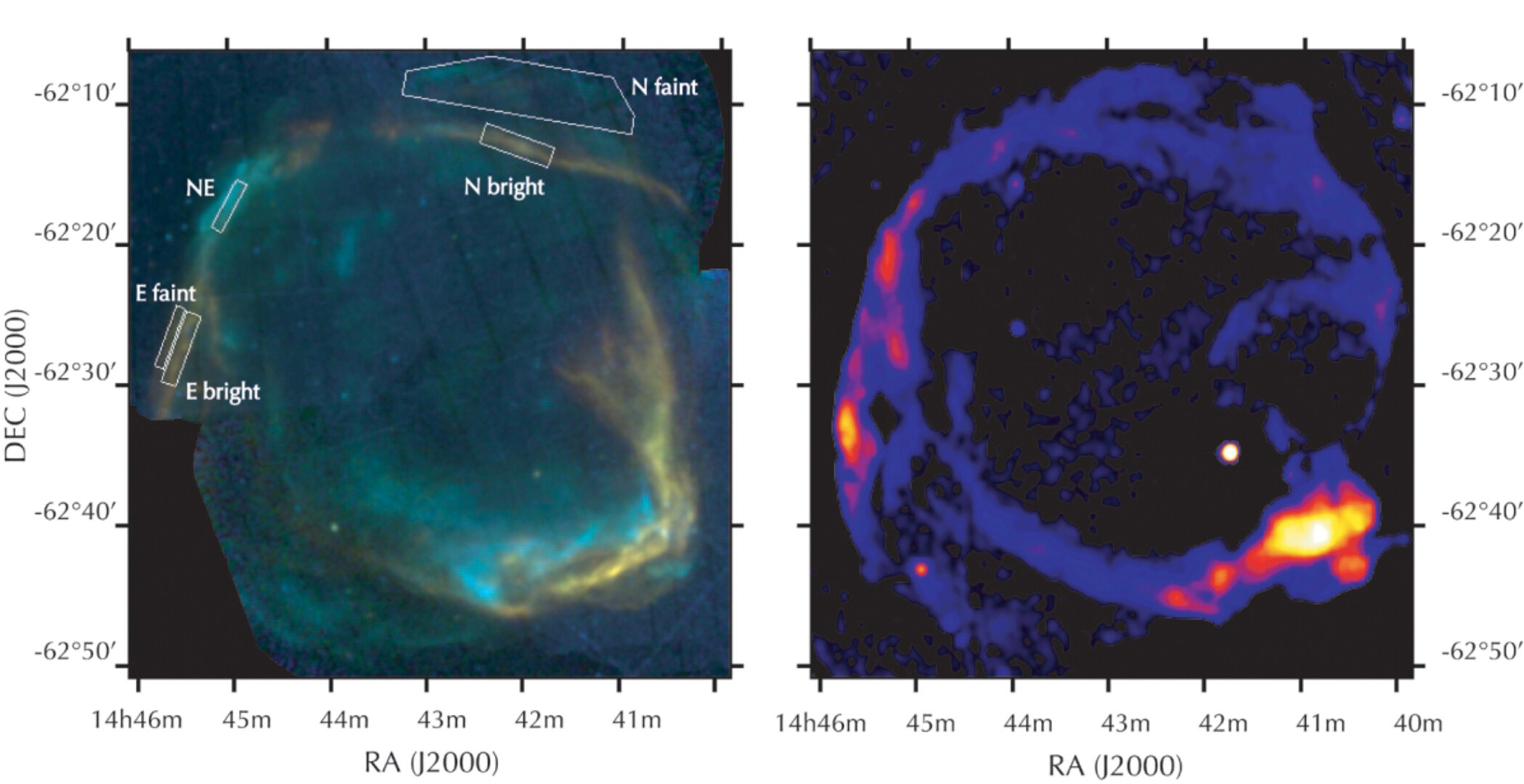 XMM-Newton and MOST images of supernova remnant 'RCW 86'