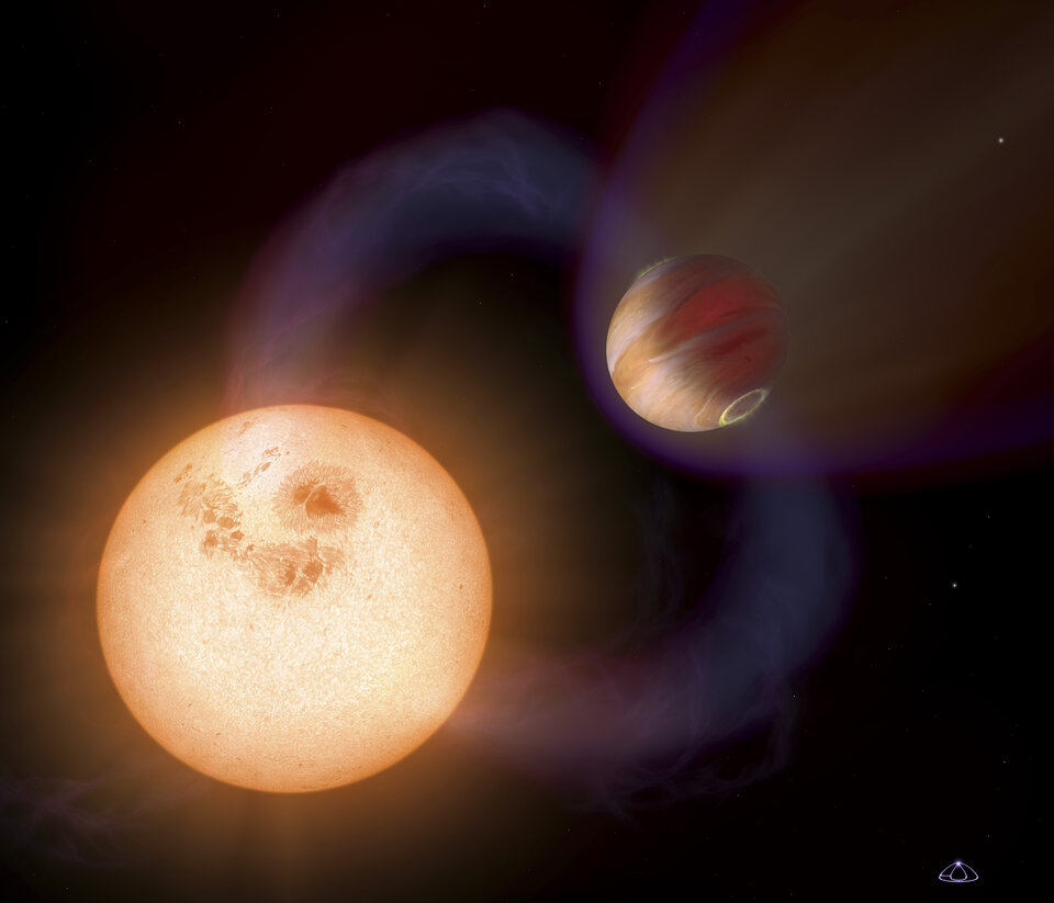 Artist’s impression of a unique type of exoplanet discovered with the HST