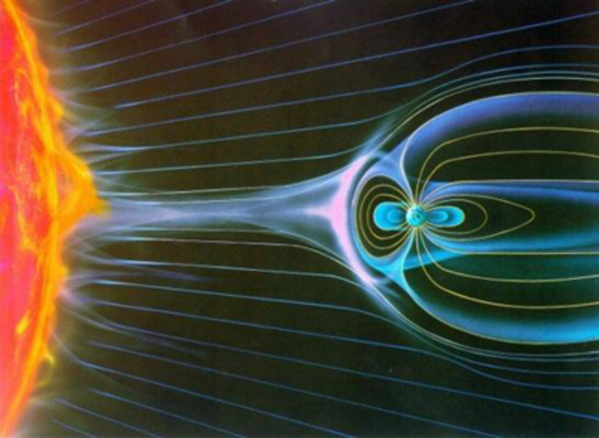 Die Erdmagnetosphäre unter Teilchenbeschuss durch den Sonnenwind