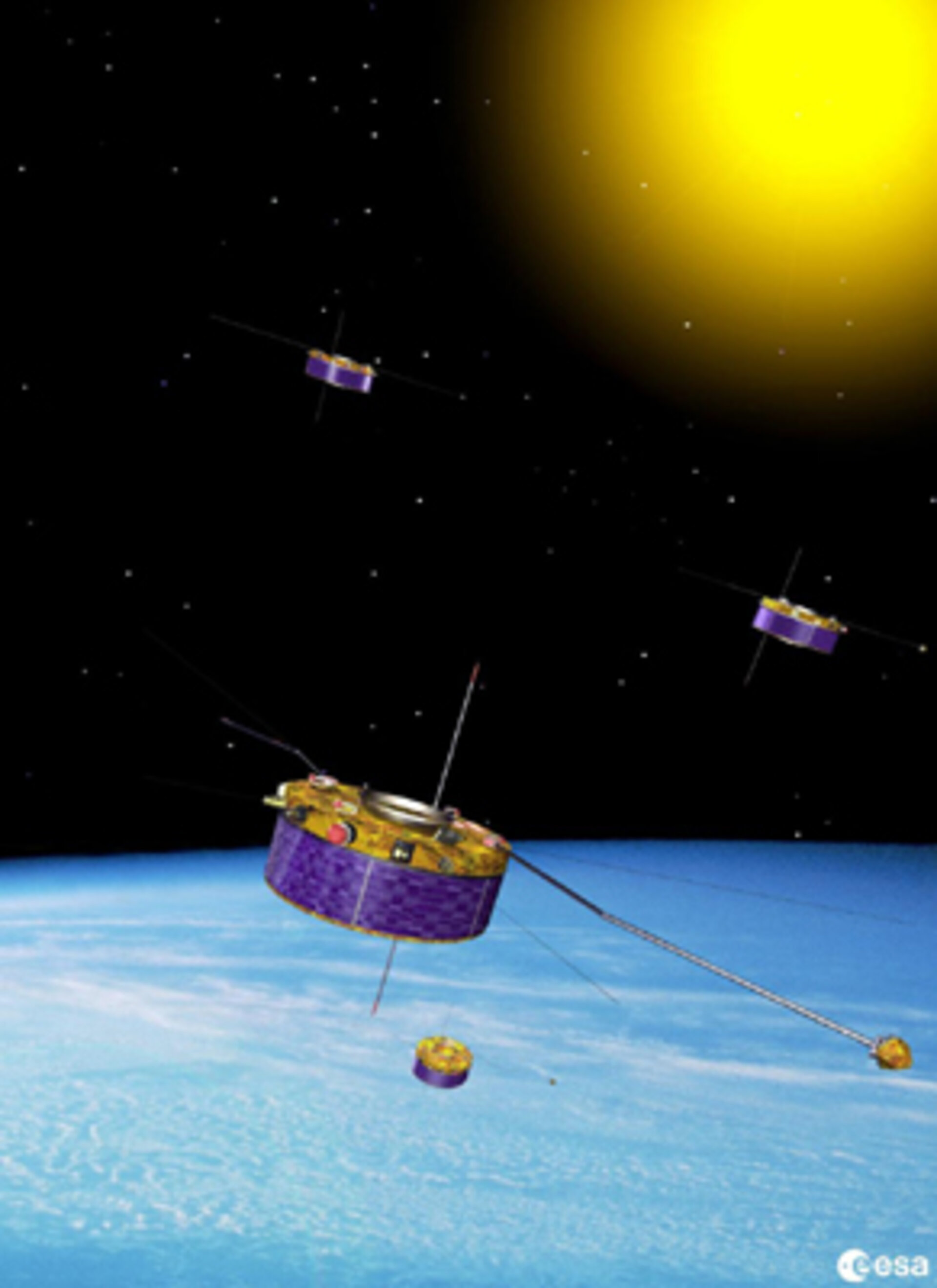 Im Tetrapack auf Magnetwacht: die Cluster-Flotte der ESA