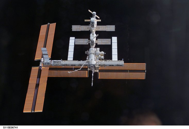View of the ISS after undocking of STS-115