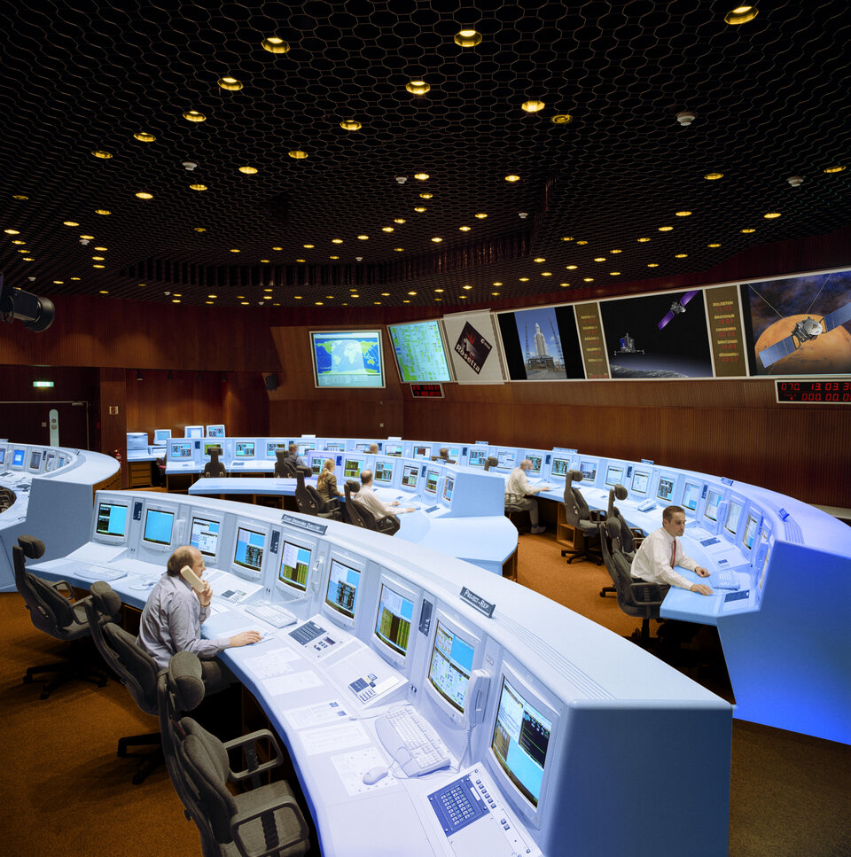 ESA's grondcontrolecentrum ESOC