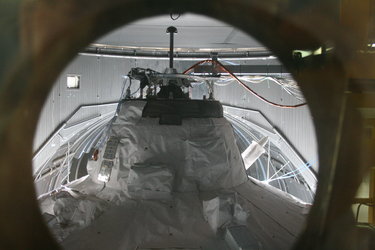 Jules Verne during the thermal vacuum test at ESTEC