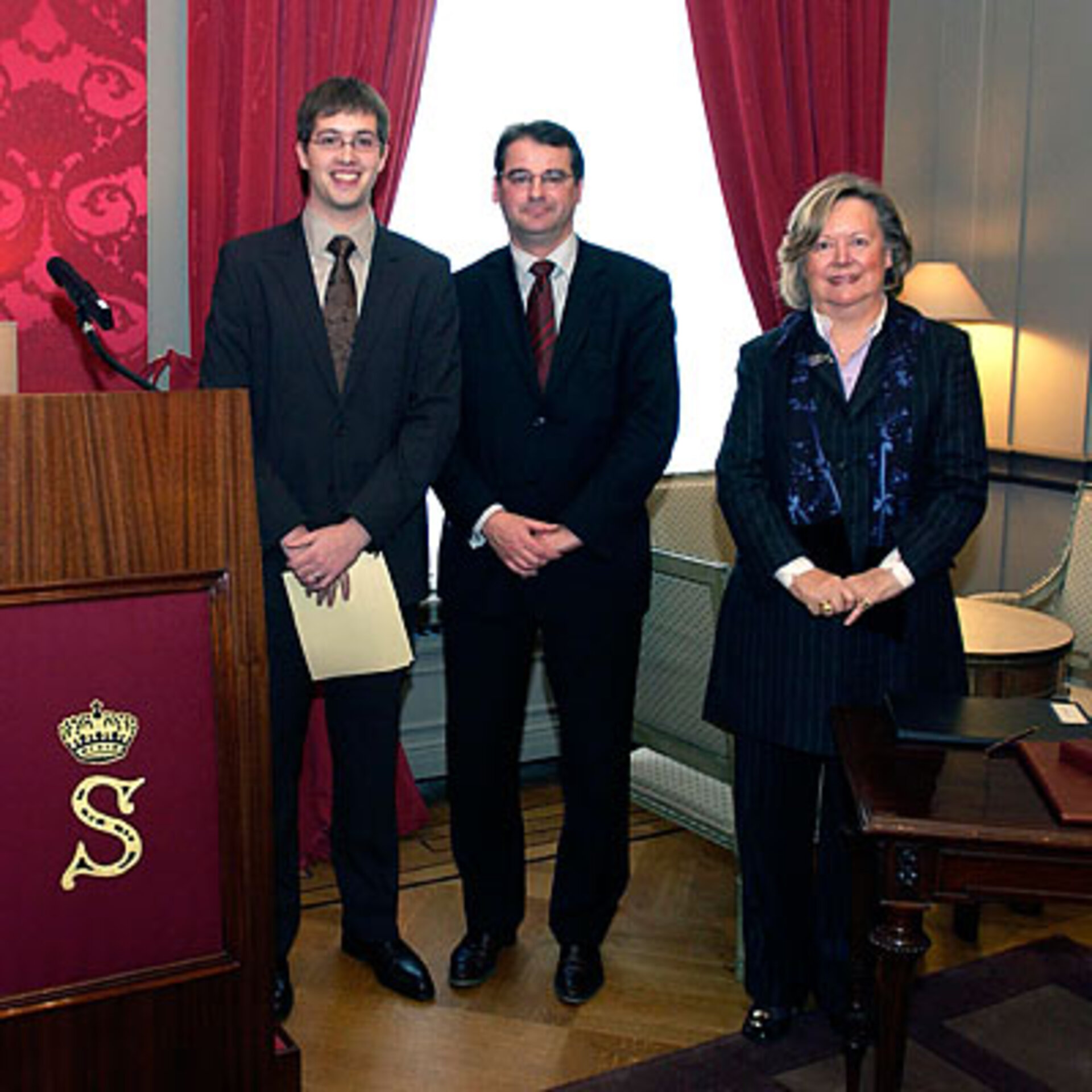 De gauche à droite, C.Hanot, H.Bracquené et A.M.Lizin